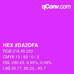 Color code: HEX #DA2DFA | qconv.com