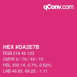 Color code: HEX #DA2E7B | qconv.com