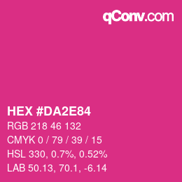 カラーコード: HEX #DA2E84 | qconv.com