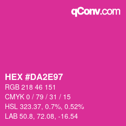 Color code: HEX #DA2E97 | qconv.com