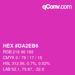 Farbcode: HEX #DA2EB6 | qconv.com