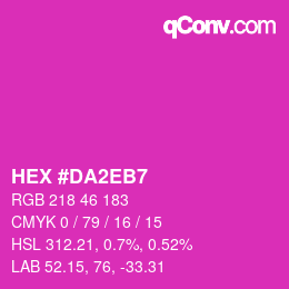 Color code: HEX #DA2EB7 | qconv.com