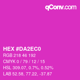 Color code: HEX #DA2EC0 | qconv.com