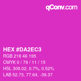 Color code: HEX #DA2EC3 | qconv.com