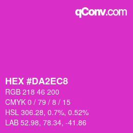 Color code: HEX #DA2EC8 | qconv.com