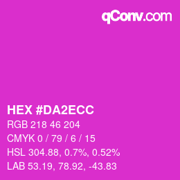 Farbcode: HEX #DA2ECC | qconv.com