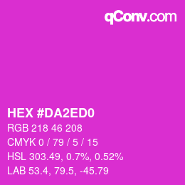 Color code: HEX #DA2ED0 | qconv.com