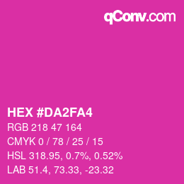 カラーコード: HEX #DA2FA4 | qconv.com