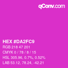 Color code: HEX #DA2FC9 | qconv.com