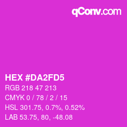 Color code: HEX #DA2FD5 | qconv.com