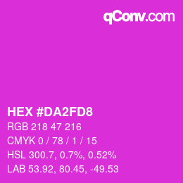 Farbcode: HEX #DA2FD8 | qconv.com