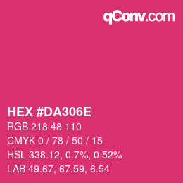 Color code: HEX #DA306E | qconv.com