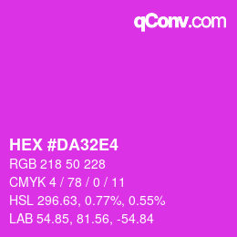 Color code: HEX #DA32E4 | qconv.com
