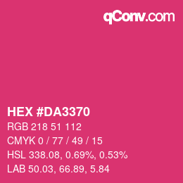 Color code: HEX #DA3370 | qconv.com