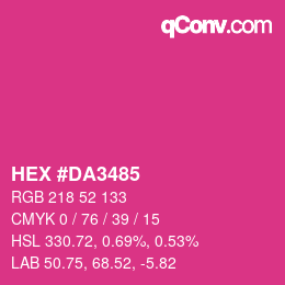 Color code: HEX #DA3485 | qconv.com
