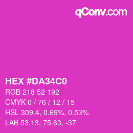 Color code: HEX #DA34C0 | qconv.com