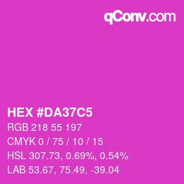 Color code: HEX #DA37C5 | qconv.com