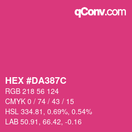 Color code: HEX #DA387C | qconv.com