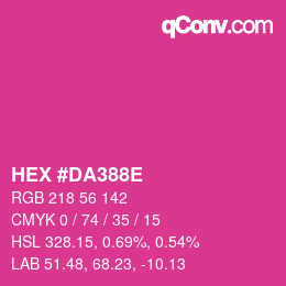 Color code: HEX #DA388E | qconv.com