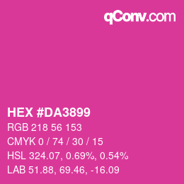 Color code: HEX #DA3899 | qconv.com