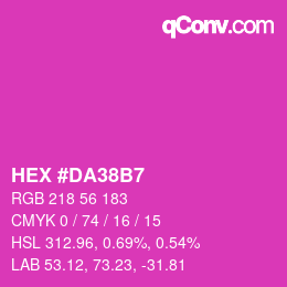 Color code: HEX #DA38B7 | qconv.com