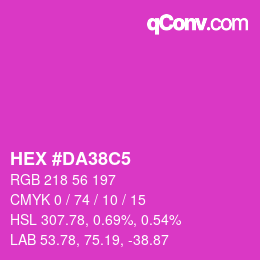 Color code: HEX #DA38C5 | qconv.com