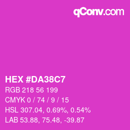 Color code: HEX #DA38C7 | qconv.com