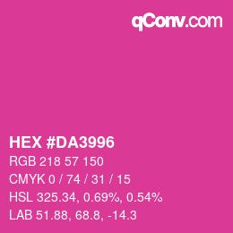 Color code: HEX #DA3996 | qconv.com