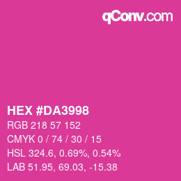 Color code: HEX #DA3998 | qconv.com