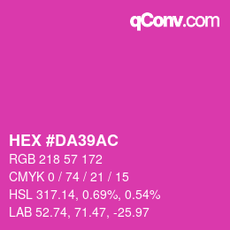Color code: HEX #DA39AC | qconv.com