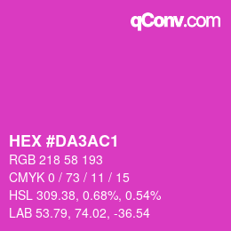 Color code: HEX #DA3AC1 | qconv.com