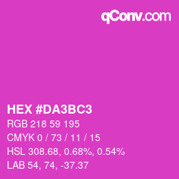 Color code: HEX #DA3BC3 | qconv.com