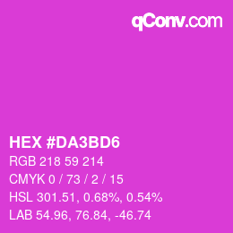 Color code: HEX #DA3BD6 | qconv.com