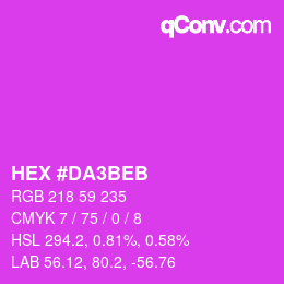Color code: HEX #DA3BEB | qconv.com