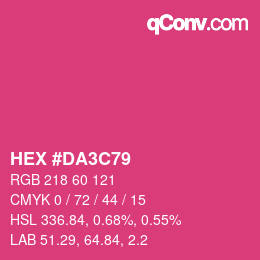 颜色代码: HEX #DA3C79 | qconv.com