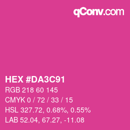 カラーコード: HEX #DA3C91 | qconv.com