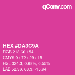 Código de color: HEX #DA3C9A | qconv.com