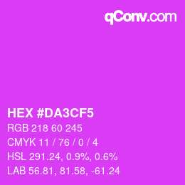 Color code: HEX #DA3CF5 | qconv.com