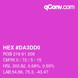 Color code: HEX #DA3DD0 | qconv.com