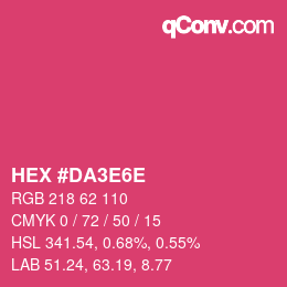 Farbcode: HEX #DA3E6E | qconv.com