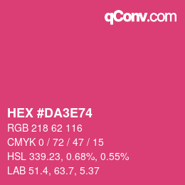 Color code: HEX #DA3E74 | qconv.com