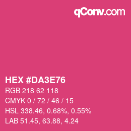 Color code: HEX #DA3E76 | qconv.com