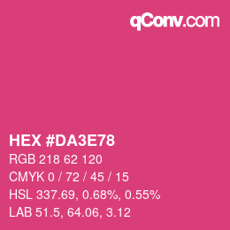 Color code: HEX #DA3E78 | qconv.com