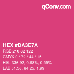 Color code: HEX #DA3E7A | qconv.com