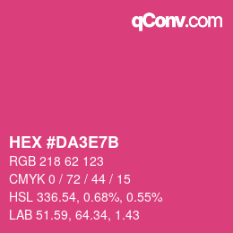 Code couleur: HEX #DA3E7B | qconv.com