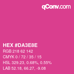 Color code: HEX #DA3E8E | qconv.com