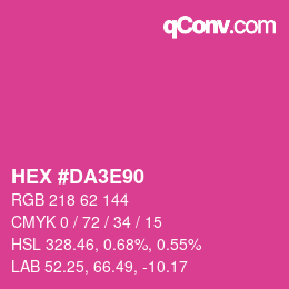 Código de color: HEX #DA3E90 | qconv.com