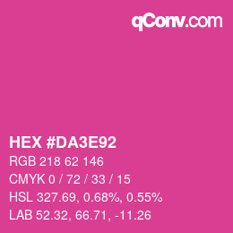 Color code: HEX #DA3E92 | qconv.com