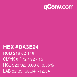 Color code: HEX #DA3E94 | qconv.com