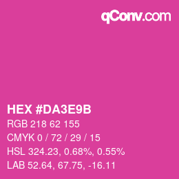 Color code: HEX #DA3E9B | qconv.com